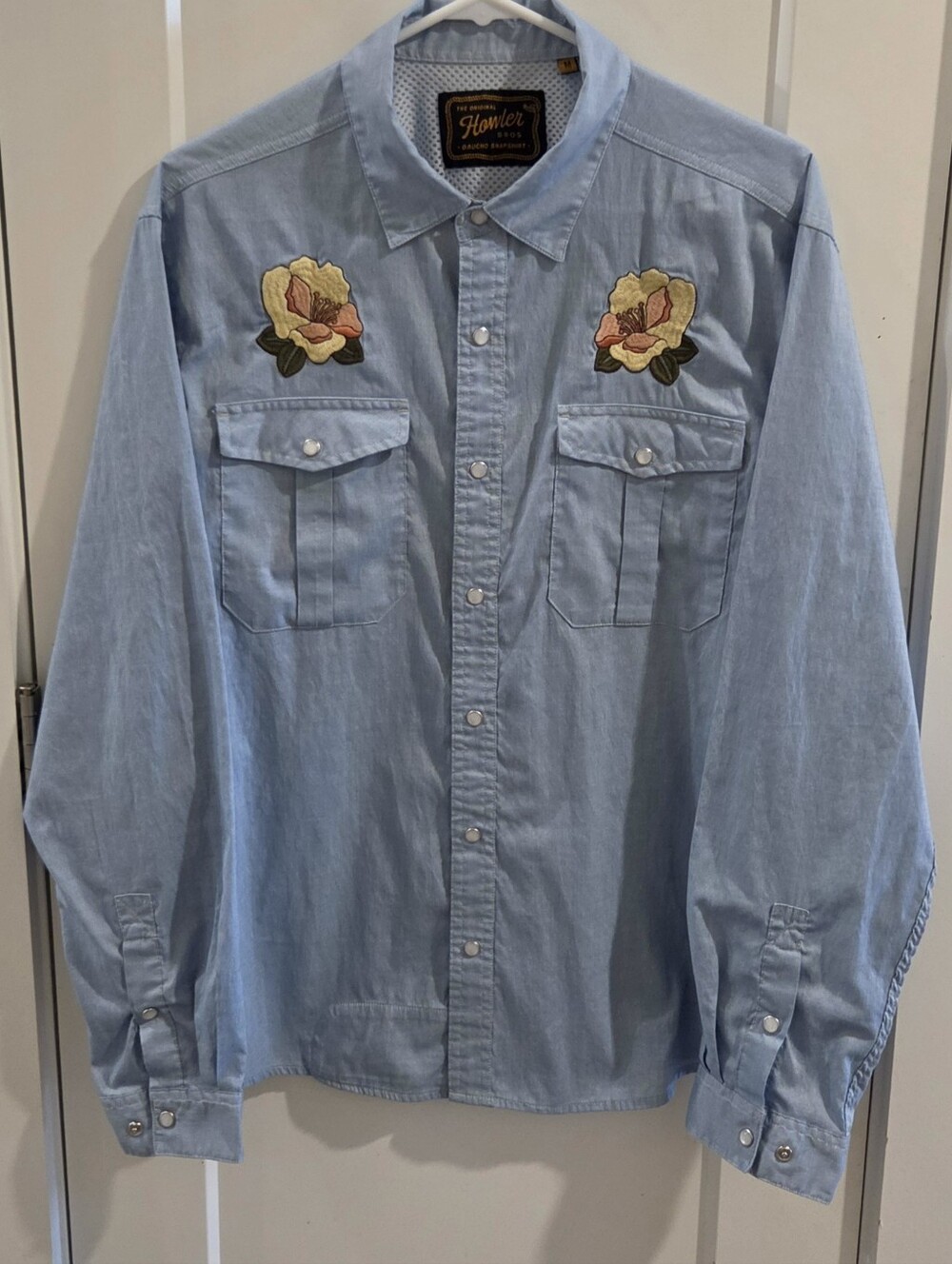 Howler Brothers Gaucho Pearl-Snap Shirt - Irie Hibiscus - Size Medium